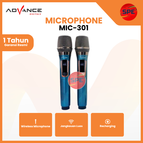MIC WIRELESS DOUBLE DIGITAL ADVANCE MIC-301 / MIC301 GARANSI RESMI (MEDAN)