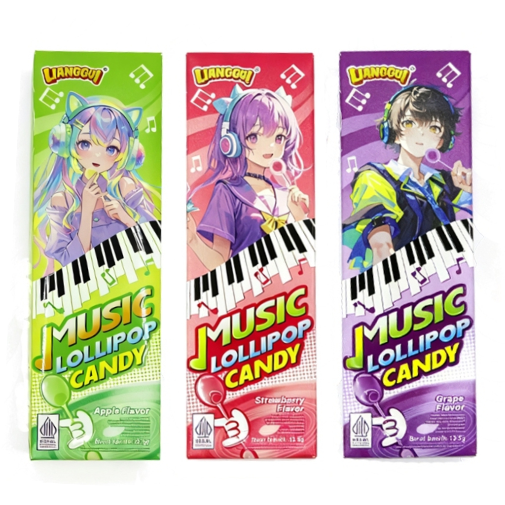 Lianggui Music Lollipop Candy / Permen Musik Keras Berbagai Rasa 13.5 Gr