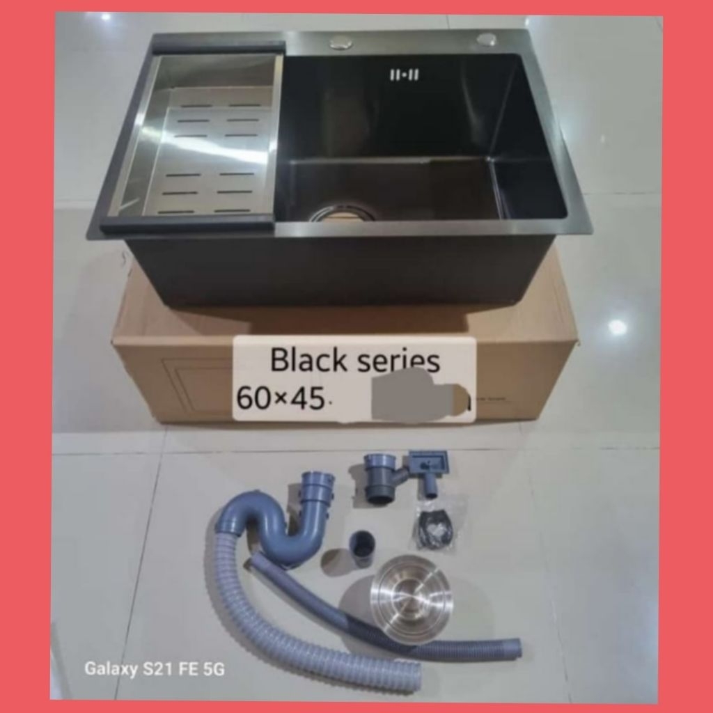 sink tempat cuci piring 1 lubang black