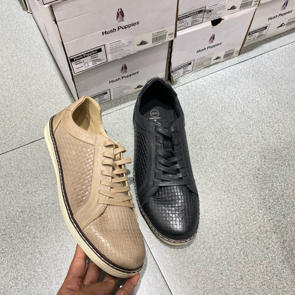 Sepatu pria kulit casual Hush puppies original