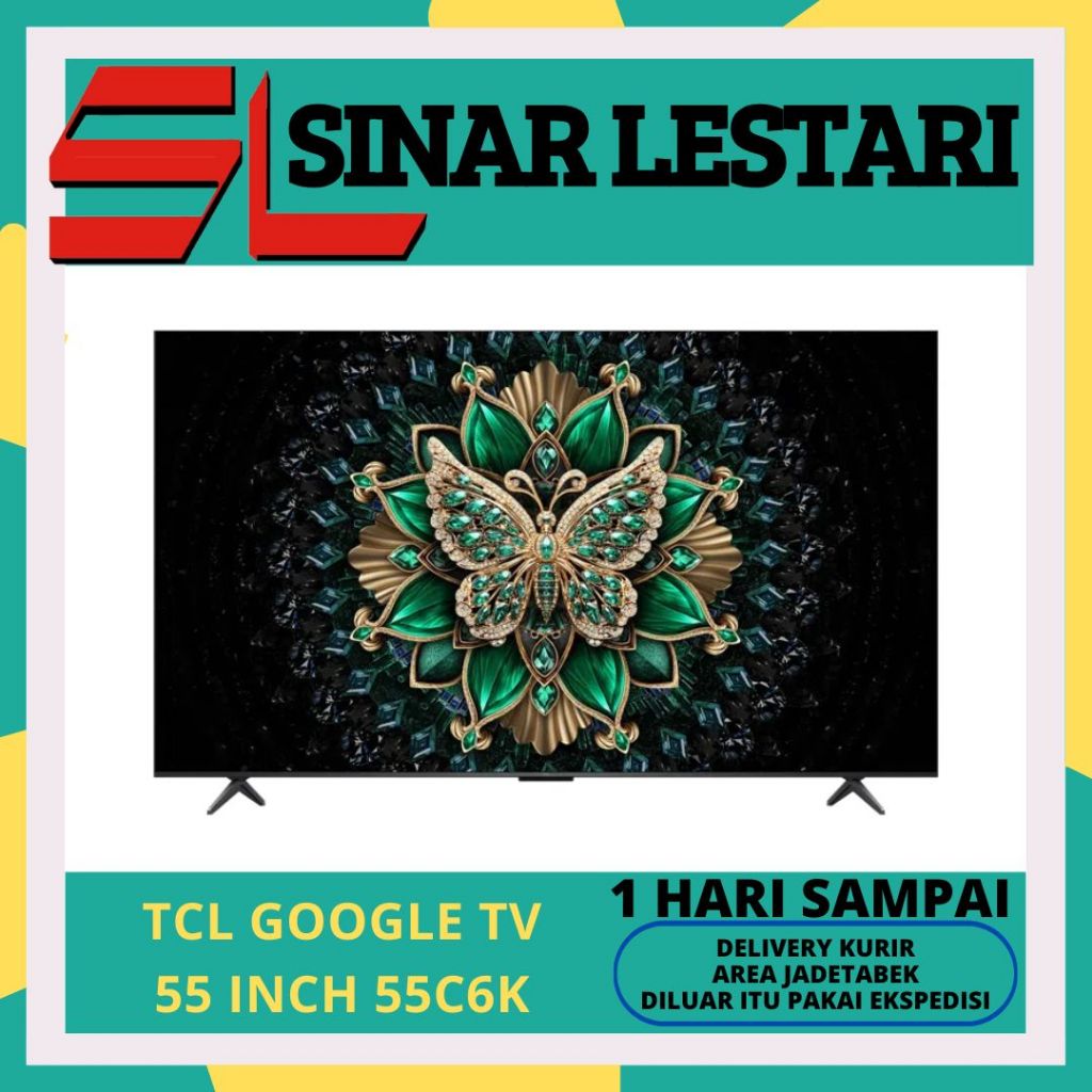 TCL 55C6K QD-Mini LED GOOGLE TV 55 INCH QLED UHD 4K High HDR Brightness C6K