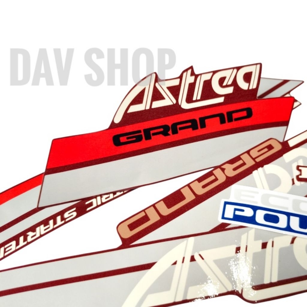 Striping Body Set Astrea Grand Bulus 91/92 1991/1992 Merah Maron Copy Original Detail Full Laminasi 