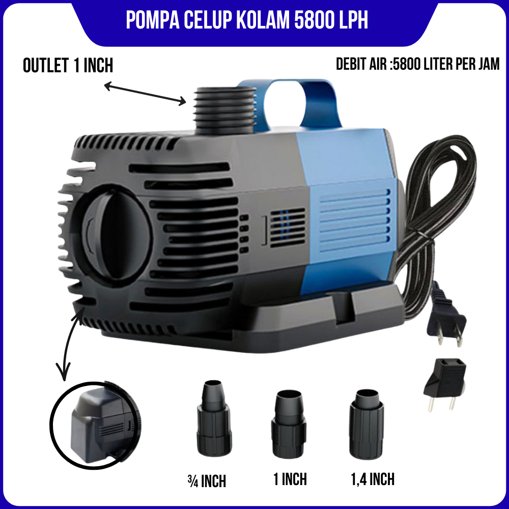 Pompa SOBO 5800 Pompa Sirkulasi Aquarium Pompa filtrasi  38 Wat