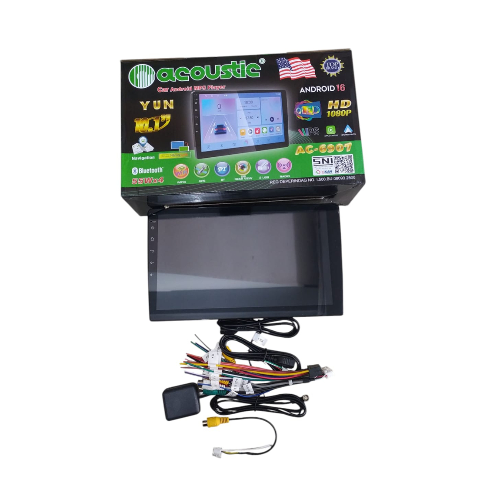 (Car acc) HEAD UNIT 10.1 INCHI ACOUSTIC YUN AC 6907 RAM 4/64GB