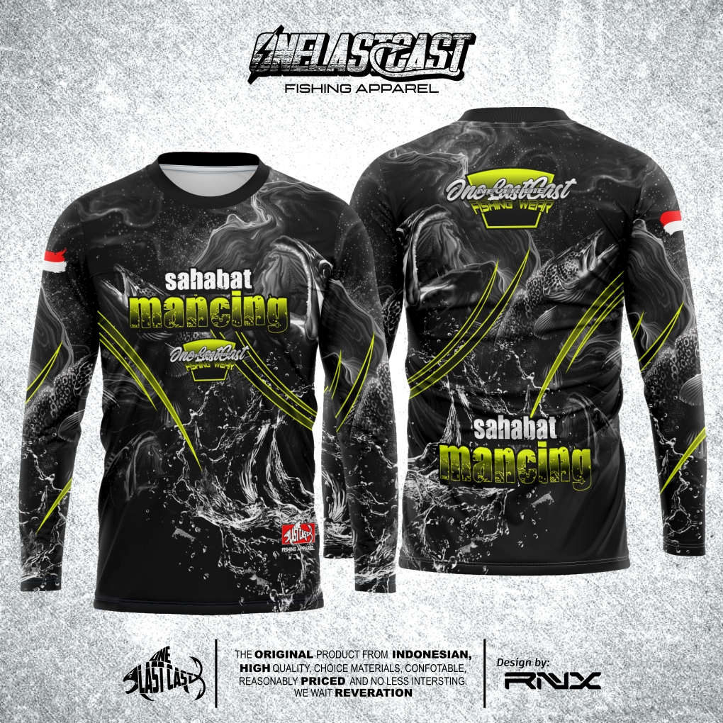 ONELASTCAST JERSEY MANCING LENGAN PANJANG MODEL O-NECK SAHABAT MANCING RNX