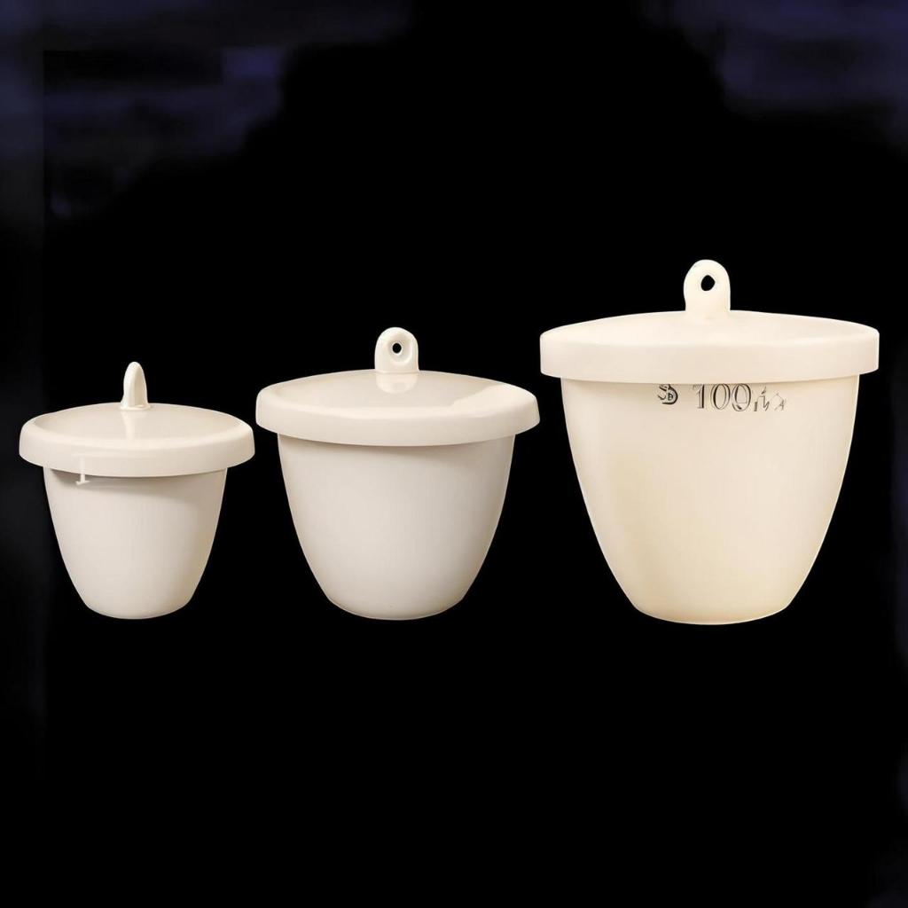 Cawan Crusible + Tutup l Cawan Krusibel / Cawan Krusibel Porselen