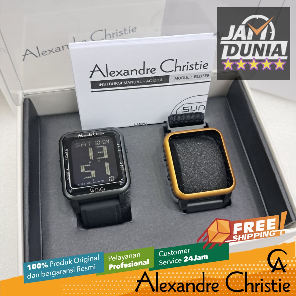 JAM WANITA ALEXANDRE CHRISTIE DIGI ORIGINAL AC DIGITAL DIGI 9344 AC 9344 AC9344 JAM AC DIGI BLACK RU