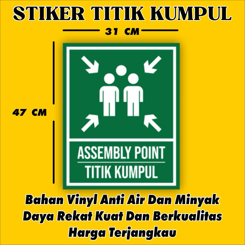 Stiker Titik Kumpul/Titik kumpul stiker/Stiker Assemblu Point