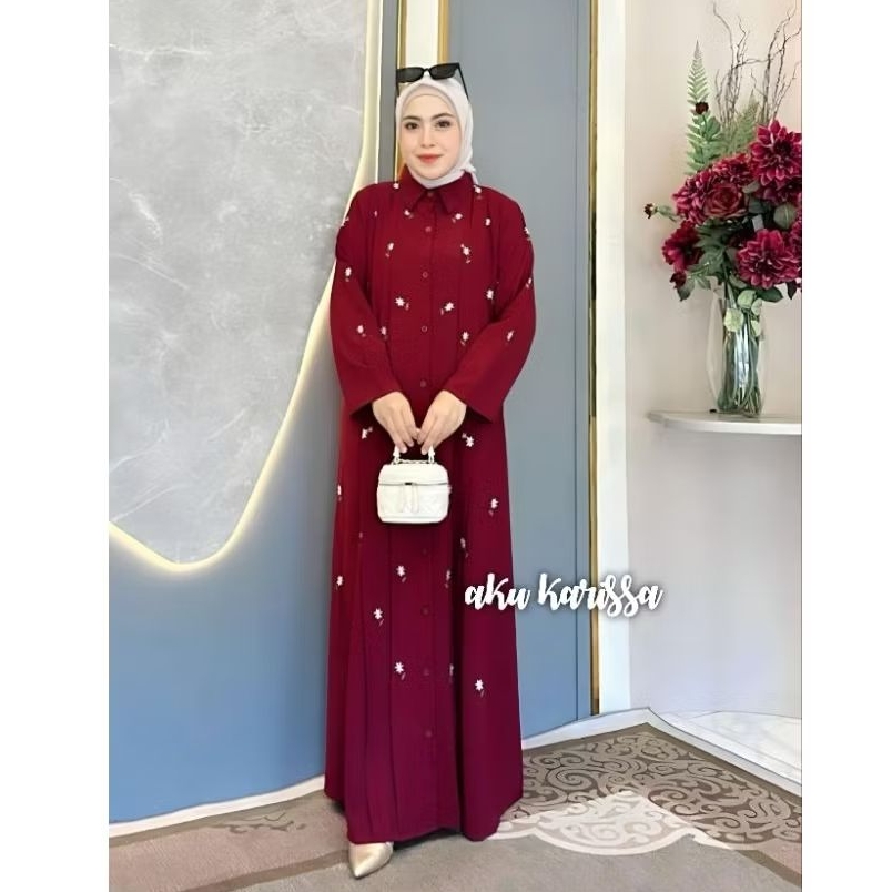 GAMIS NIANA BORDIR ORI AKU KARISSA DRESS SABRINA BORDIR CANTIK OOTD KONDANGAN REMAJA MUSLIMAH