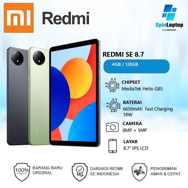 Tablet Xiaomi Redmi Pad Se 4gb 128gb Segel Box Resmi
