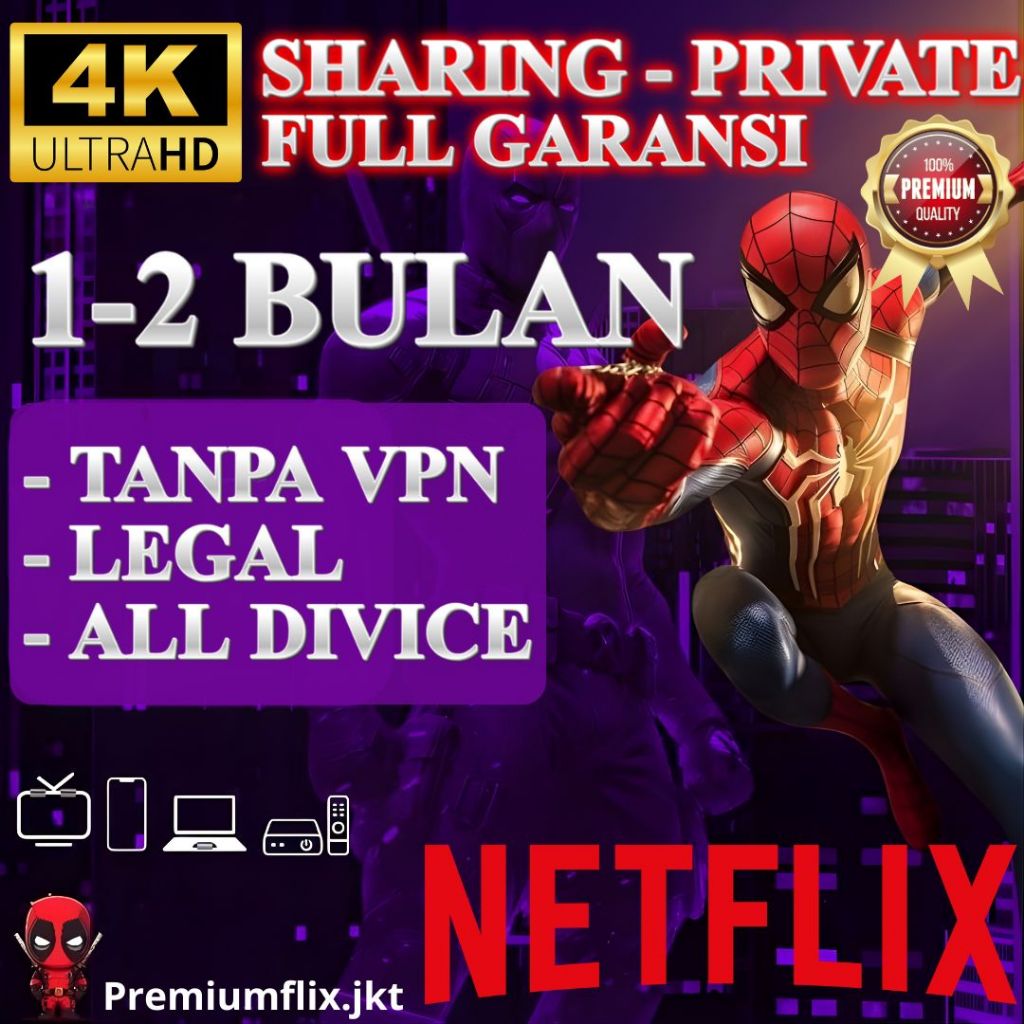Langganan Netflix Premium Legal 1 Bulan – Garansi & Support 24 Jam