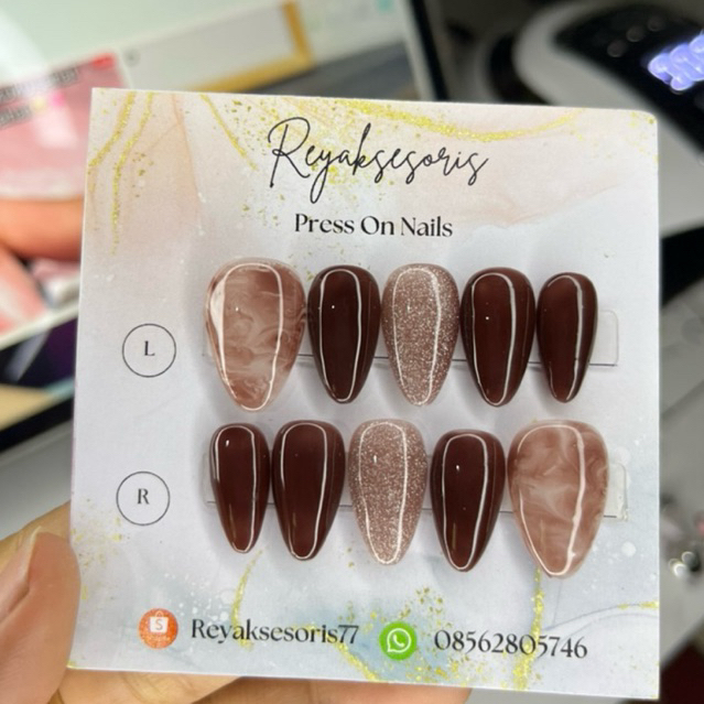 Marble series chocho/kuku palsu nail art/pres on nail