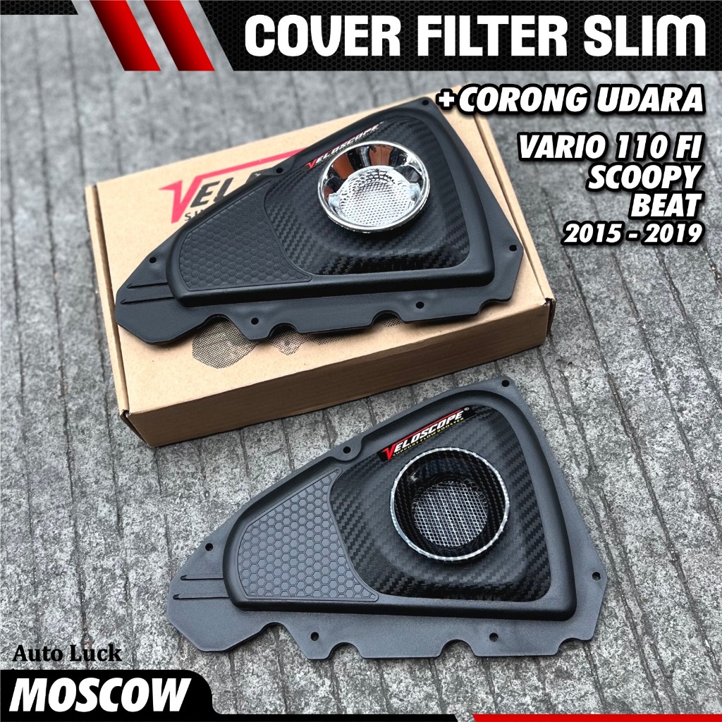 BOX FILTER PENUTUP COVER FILTER UDARA BEAT ESP SCOOPY ESP 2015 - 2019 VELOSCOPE MATERIAL PLASTIK ABS