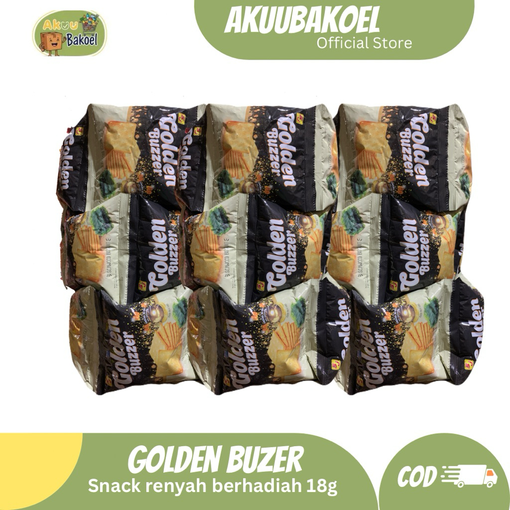 AE110- Golden Buzer Snack Renyah Berhadiah 18gx10pcs (renceng)