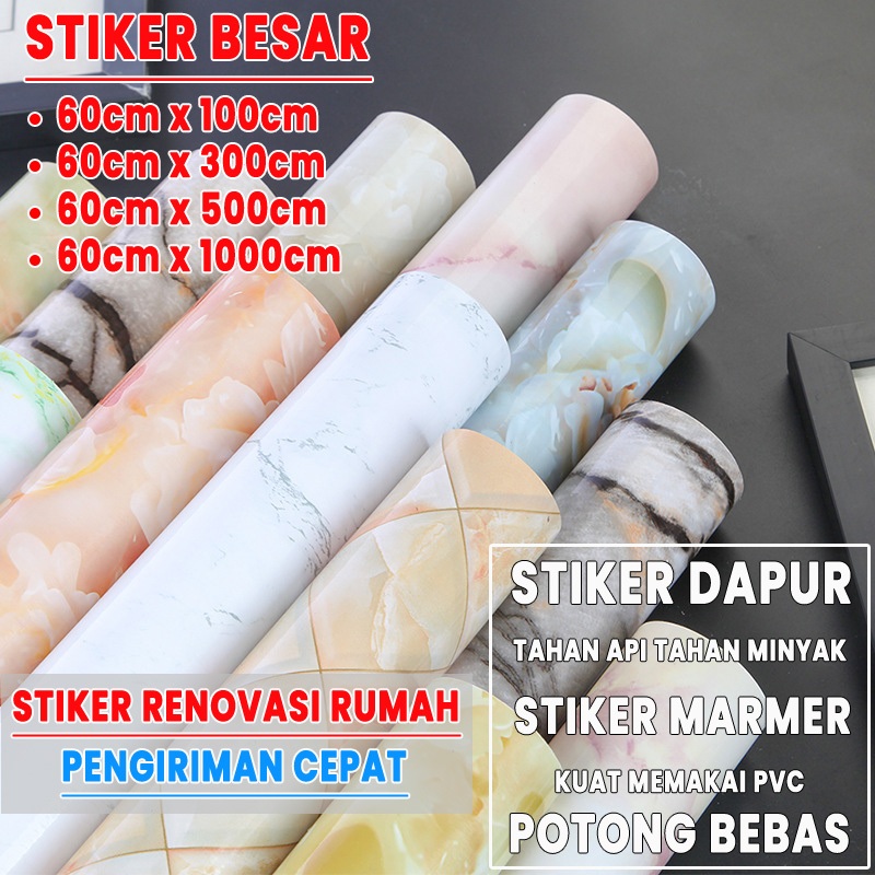 Kualitasting wallpaper dapur glossy wallpaper dapur marmer walpeper dapur anti minyak dan api welpep