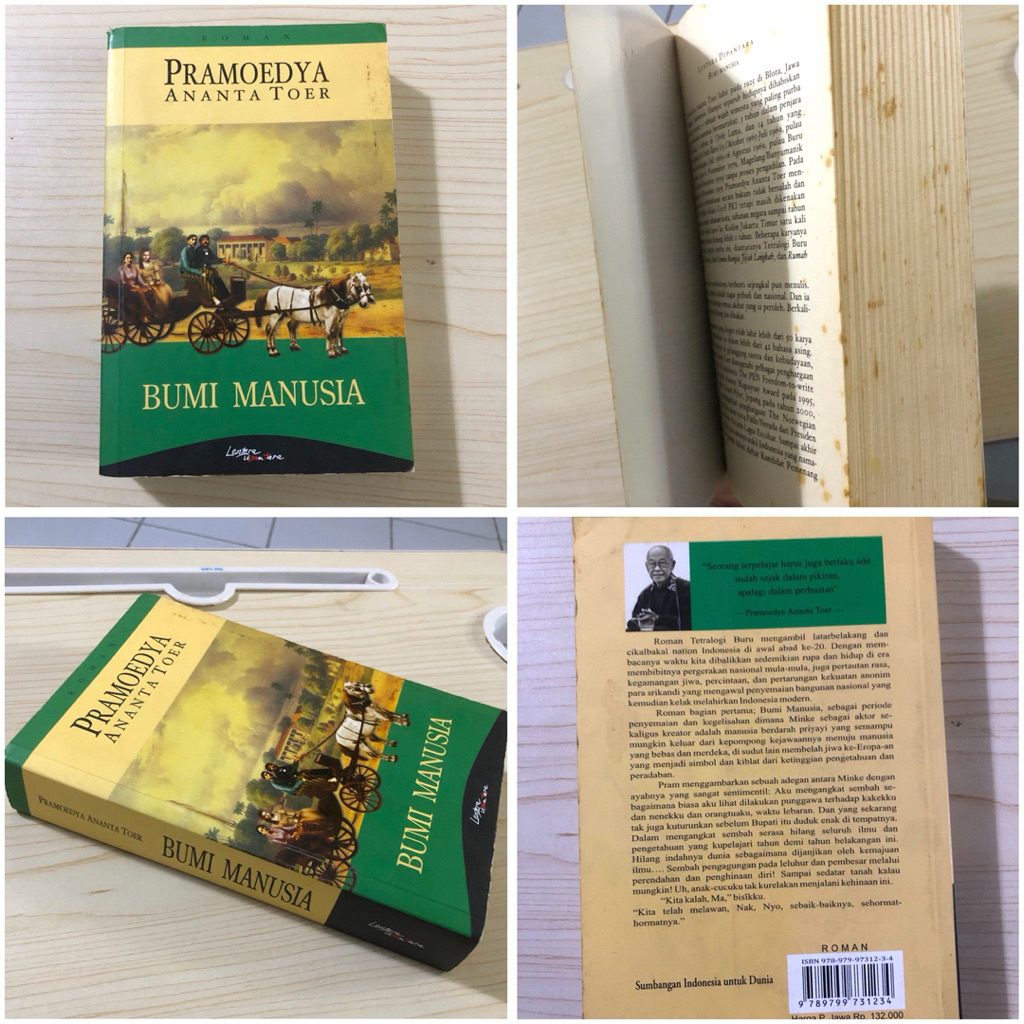 Novel Bumi Manusia - Pramoedya Ananta Toer - Second/Preloved - ORIGINAL