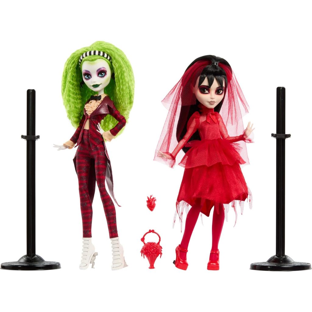MONSTER HIGH SKULLECTOR BEETLEJUICE BEETLEJUICE DOLL 2-PACK, COLLECTIBLE BETELGEUSE AND LYDIA DEETZ