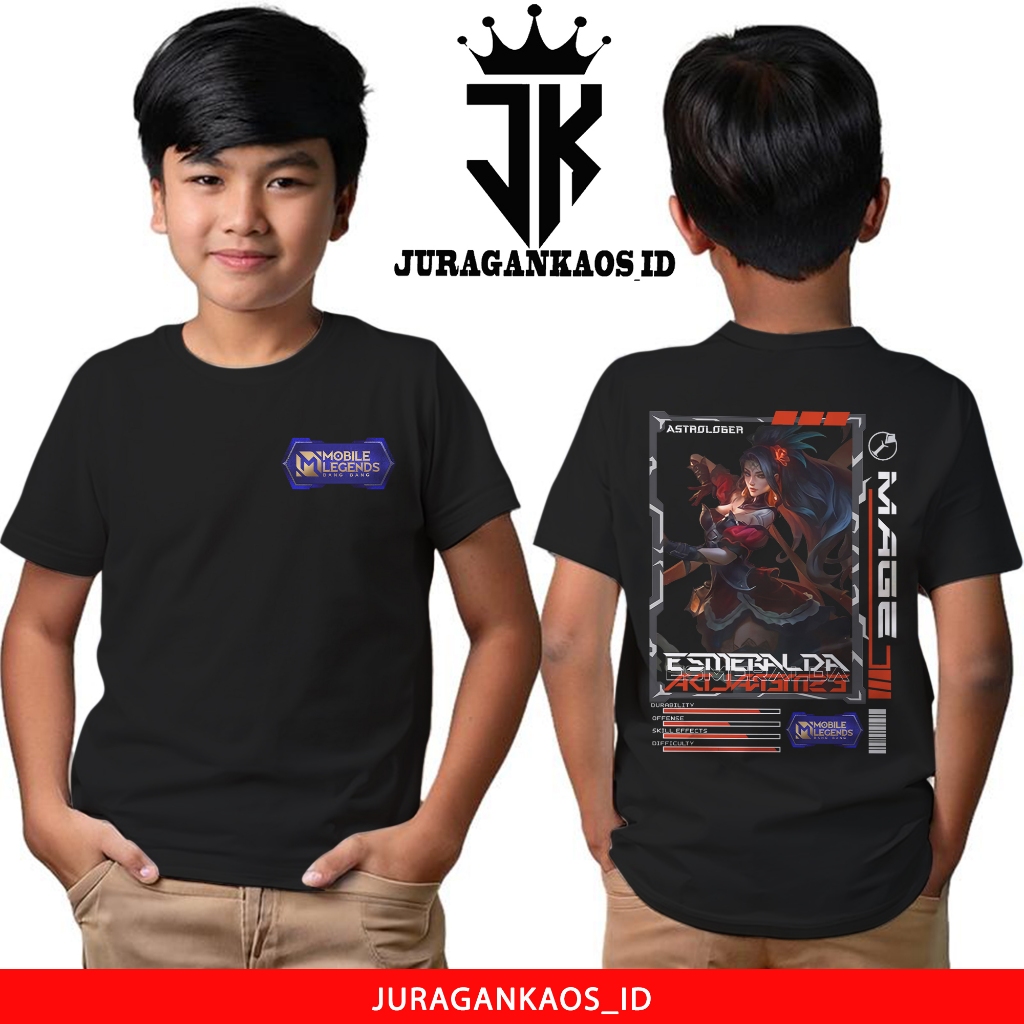 JuraganKaos Anak Motif Mobile Legend Esmeralda Blazing Shadow Baru - Kaos Anak Usia 1 Tahun Sampai 1