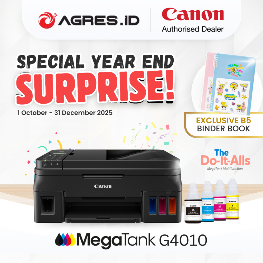 Printer F4 Canon G4010 Pengganti L5290 | Ink Tank ADF FAX WiFi All In One Print Scan Copy F4 | Pengg