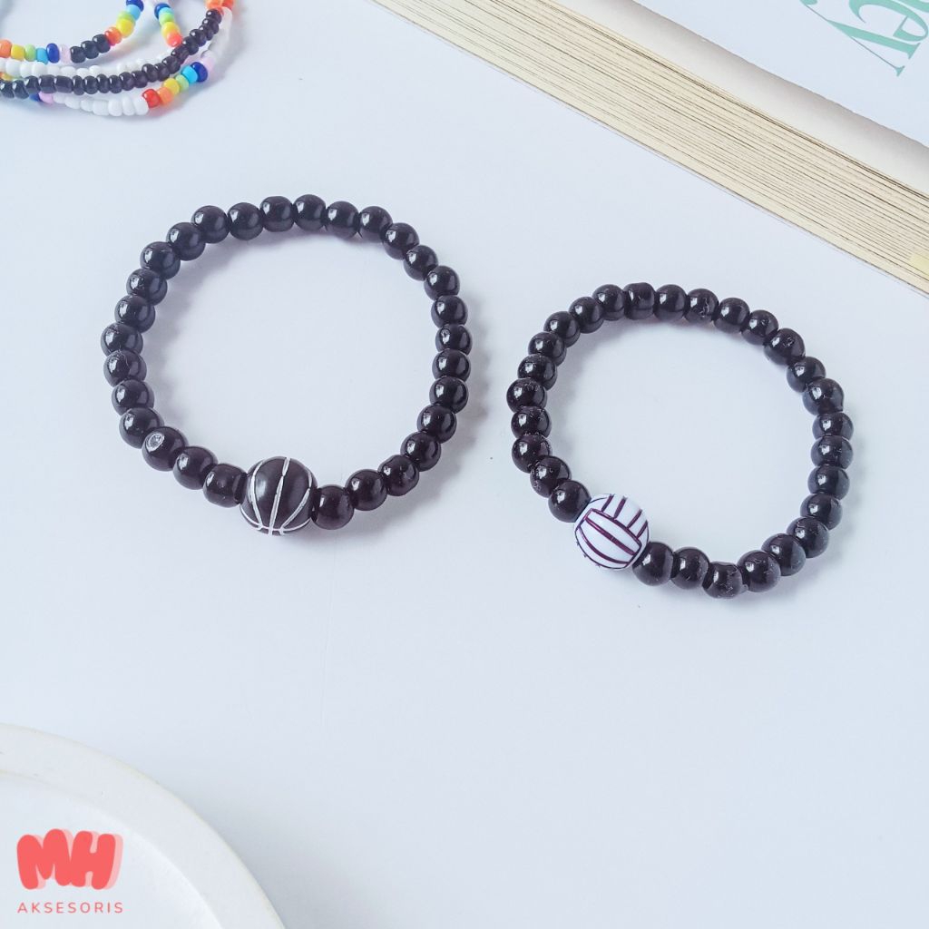 [G11] Gelang Batu Black Onyx | Gelang Batu Alam Black Onyx | Gelang Pria Batu Black Onyx | Gelang Ha