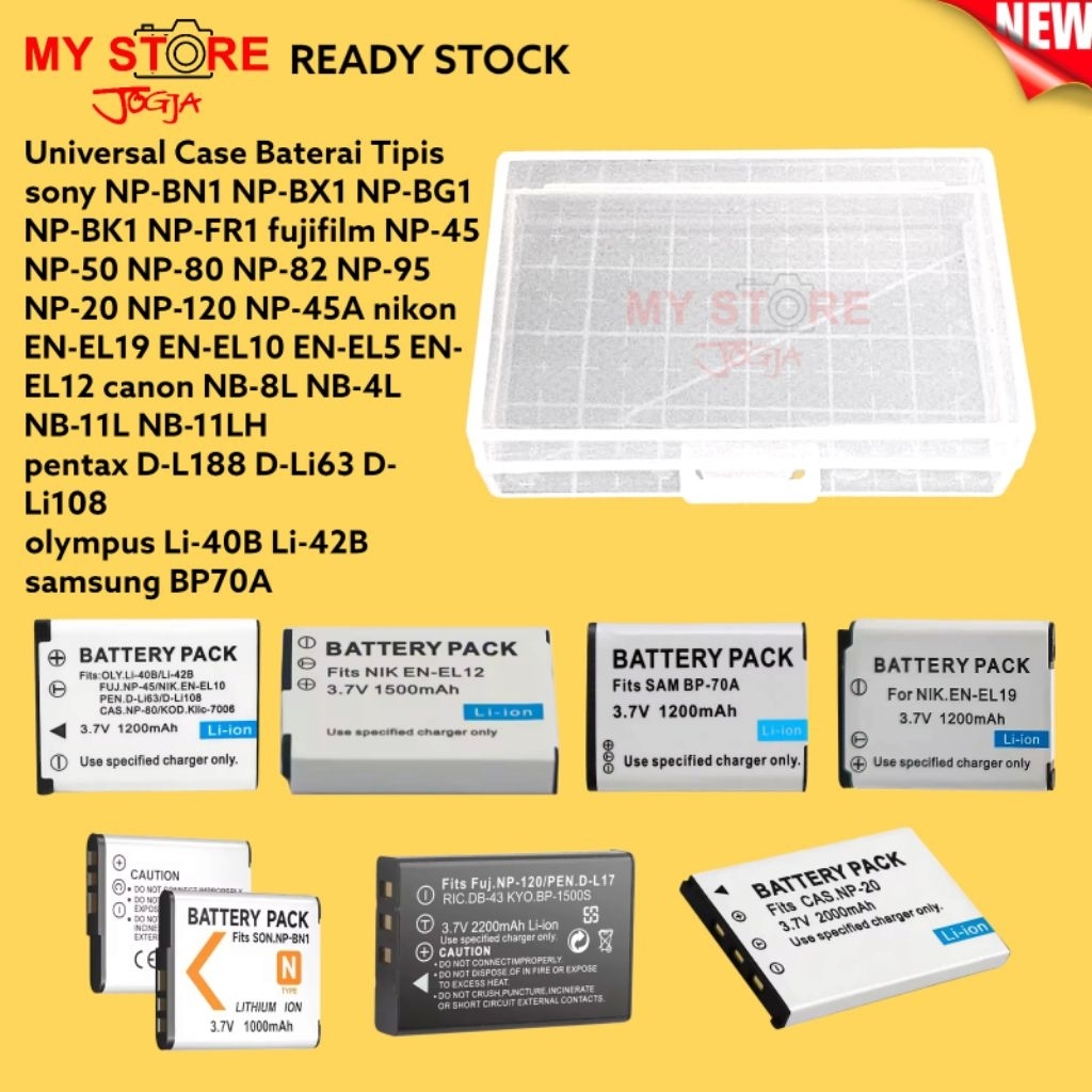 Kotak case box penyimpan baterai kamera Wadah battery tipis camera case baterai sony NP-BN1 NP-BX1 f