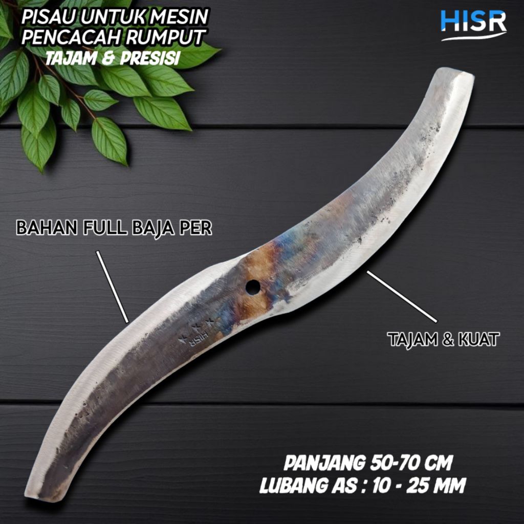 Pisau untik mesin cacah rumput baja per full panjang 50-70 cm baja full per asli sepuh