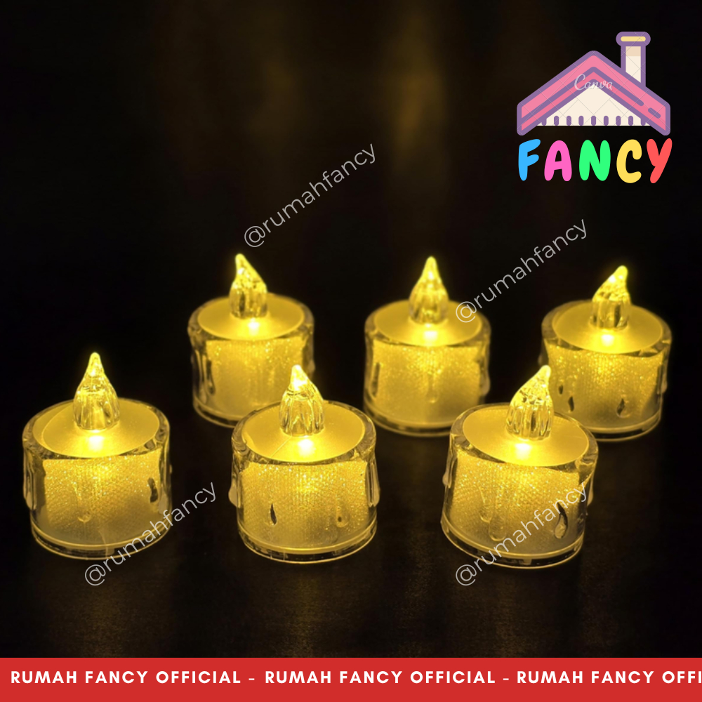 Lilin LED Kristal / Electric Candle Crystal/ Lampu Lilin Estetik Bahan Akrilik Dekorasi Candle Light