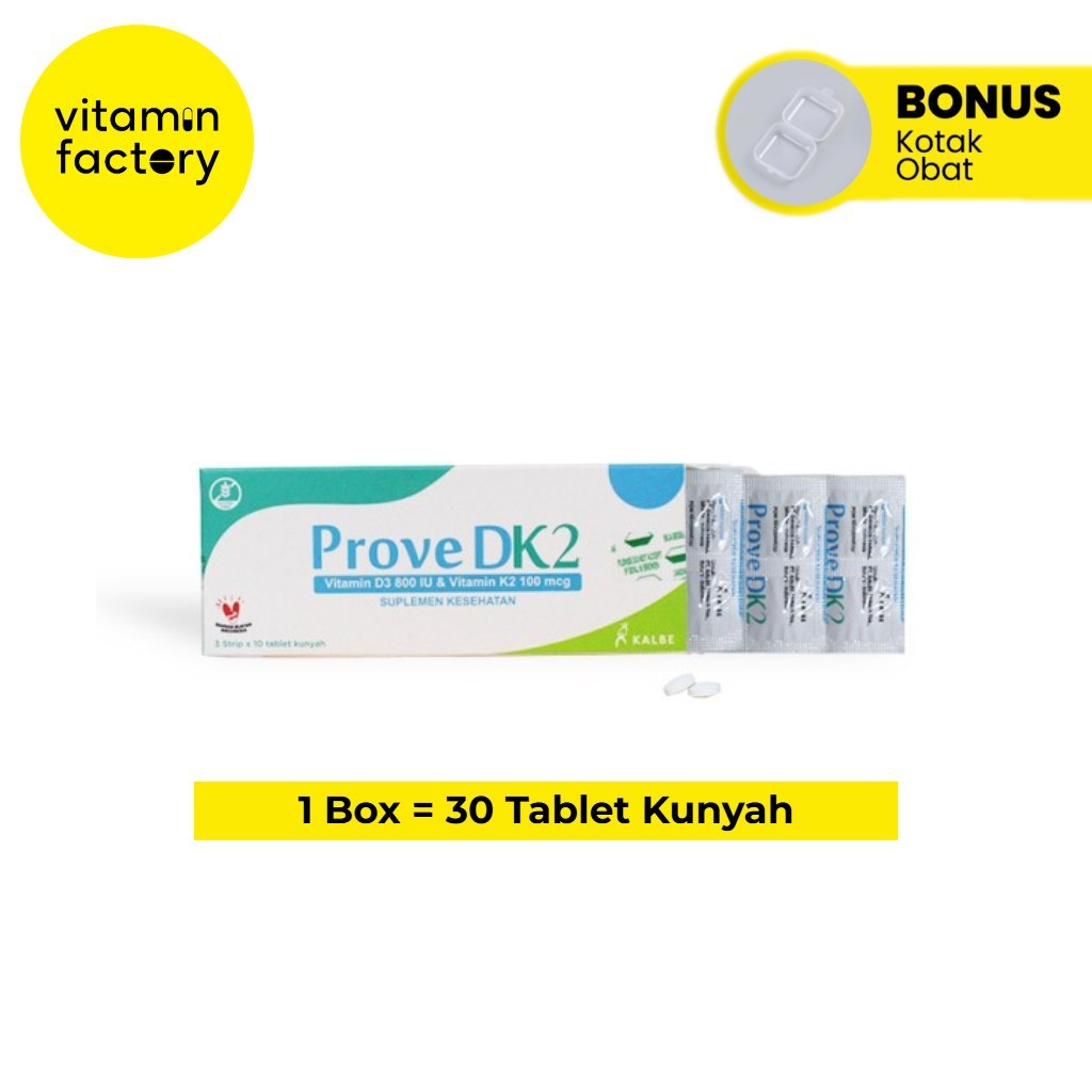 Prove DK2 Suplemen Kesehatan Vitamin D3 & K2 100 mcg 30 Tablet