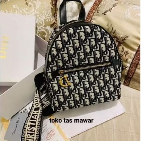 Tas ransel second dior blackwhite