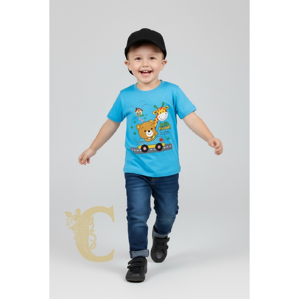 Setelan Anak Laki Laki Kaos & Celana Jeans Panjang Premium Usia 1-10 Tahun