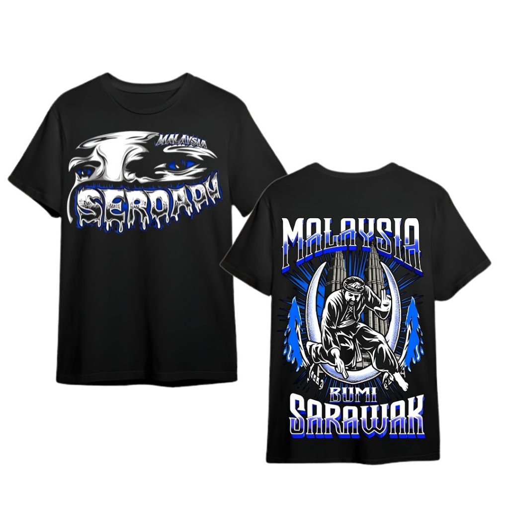 Kaos Serdadu Malaysia Bumi Sarawak - Warna Hitam Original