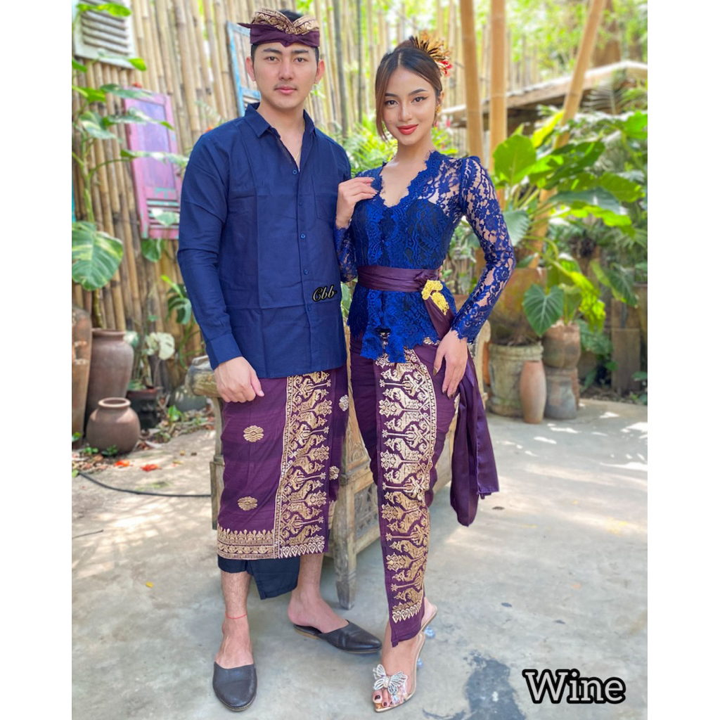 set kamen couple bordir endek katun ( hanya bawahan )