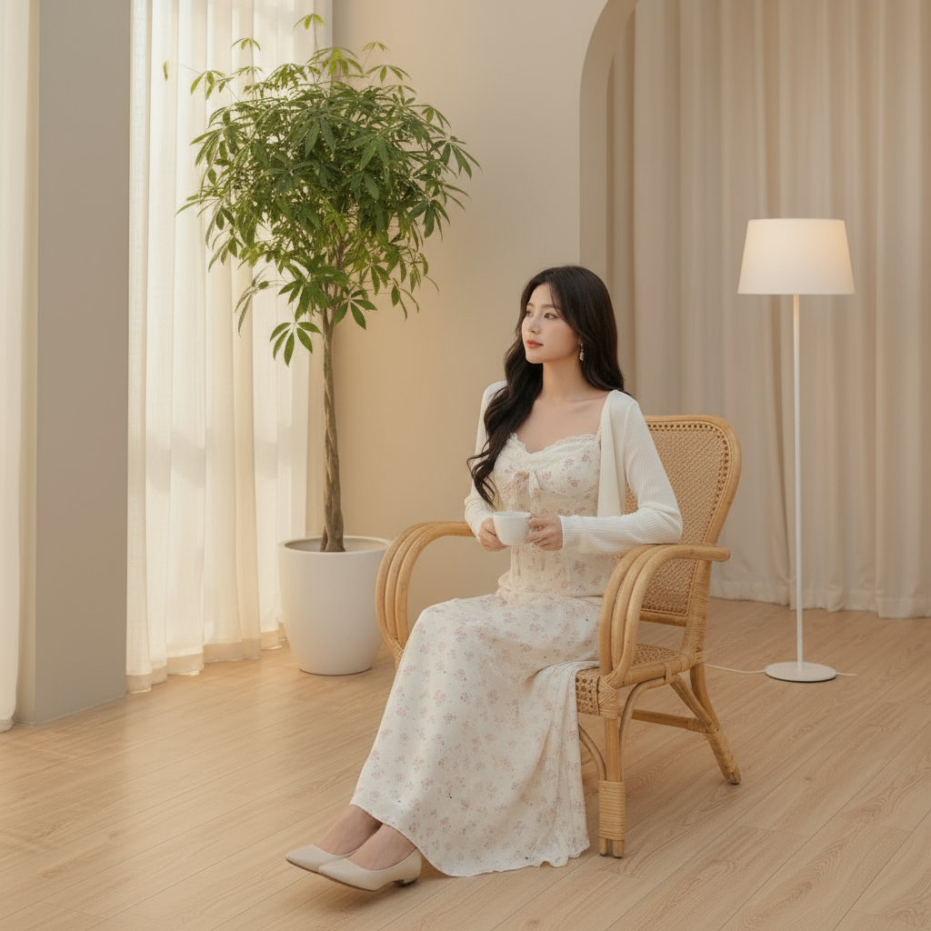 Fairy dress Korean Style Dress Bunga Pastel Renda Vintage Elegant Look - dress korea dress vintage d