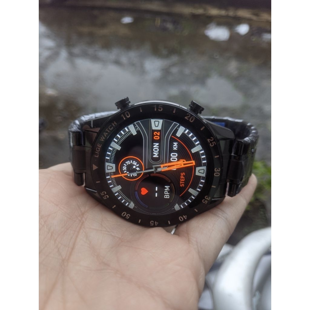 Smartwatch Bulat Lige Rantai