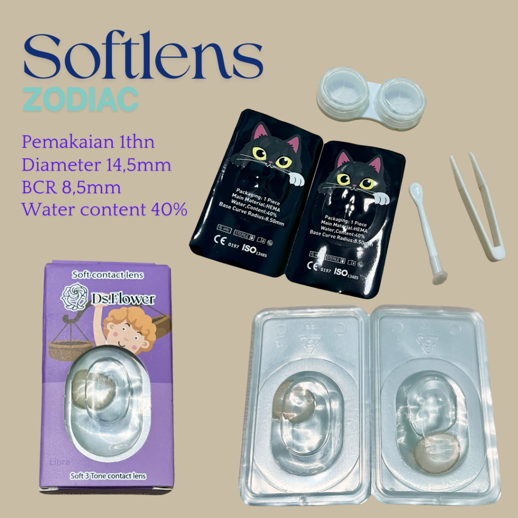 Softlens 14,5mm Korea look Natural Set DSFLOWER Kontak Lens