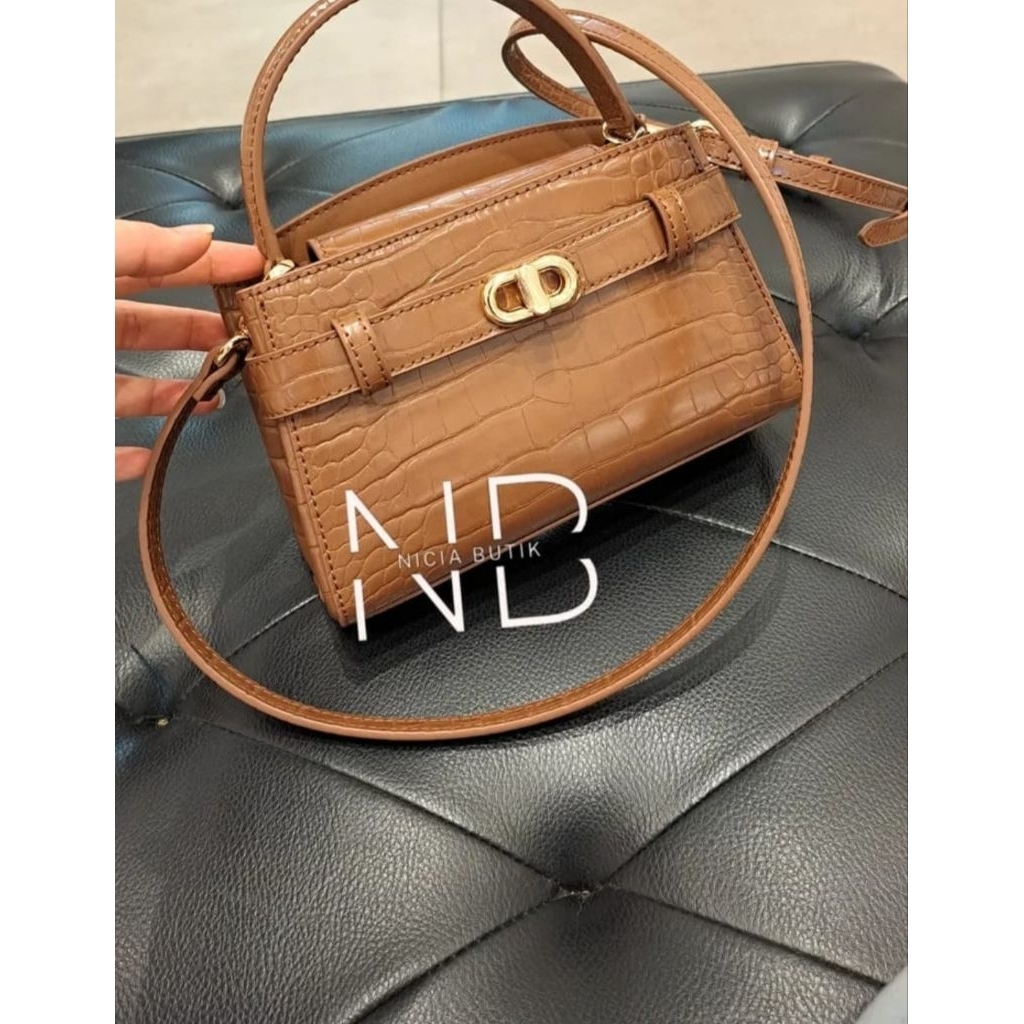 tas ck aubrielle croco brown