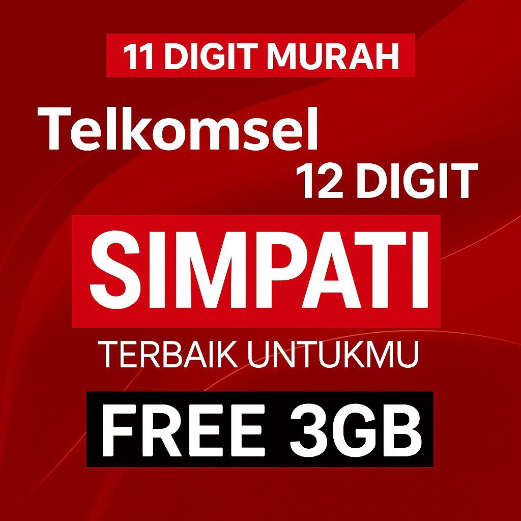 NOMOR CANTIK TELKOMSEL 12 DIGIT FREE KUOTA 3GB