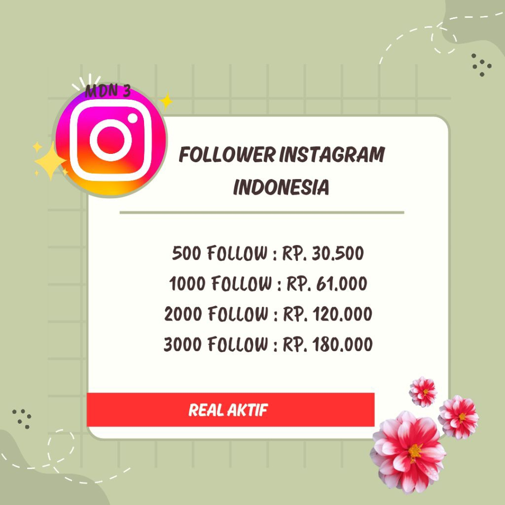 ASLI ORANG INDONESIA 100% FOLLOWER IG PERMANEN