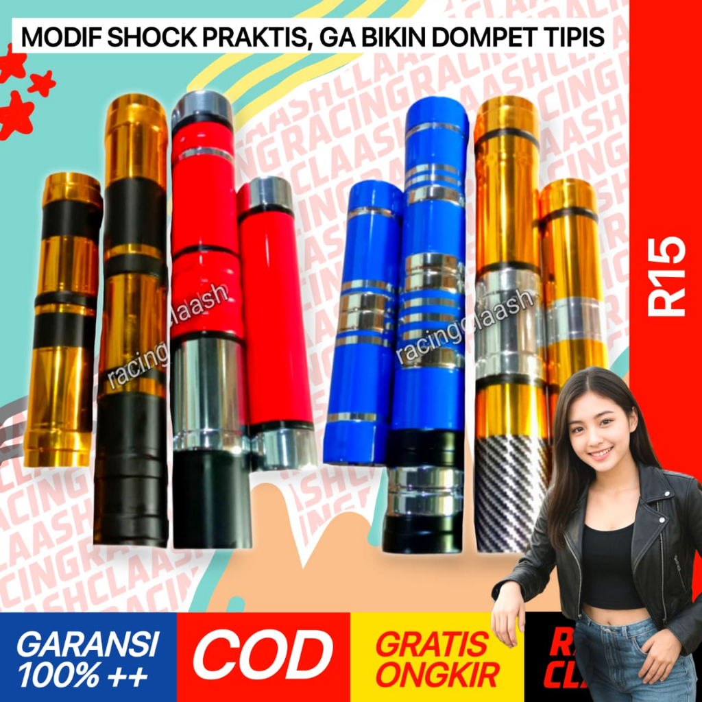Racing Claash Cover Shock Depan R15 Cover Shok Sok Sock Depan R15 V2 R15v2 Vva Depan Atas Bawah