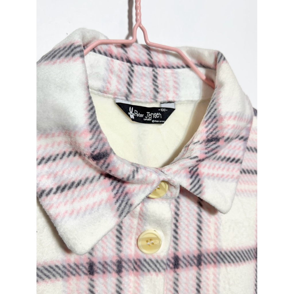 Flannel Jacket Coat Parka Pink Jaket Flannel Peter Jensen