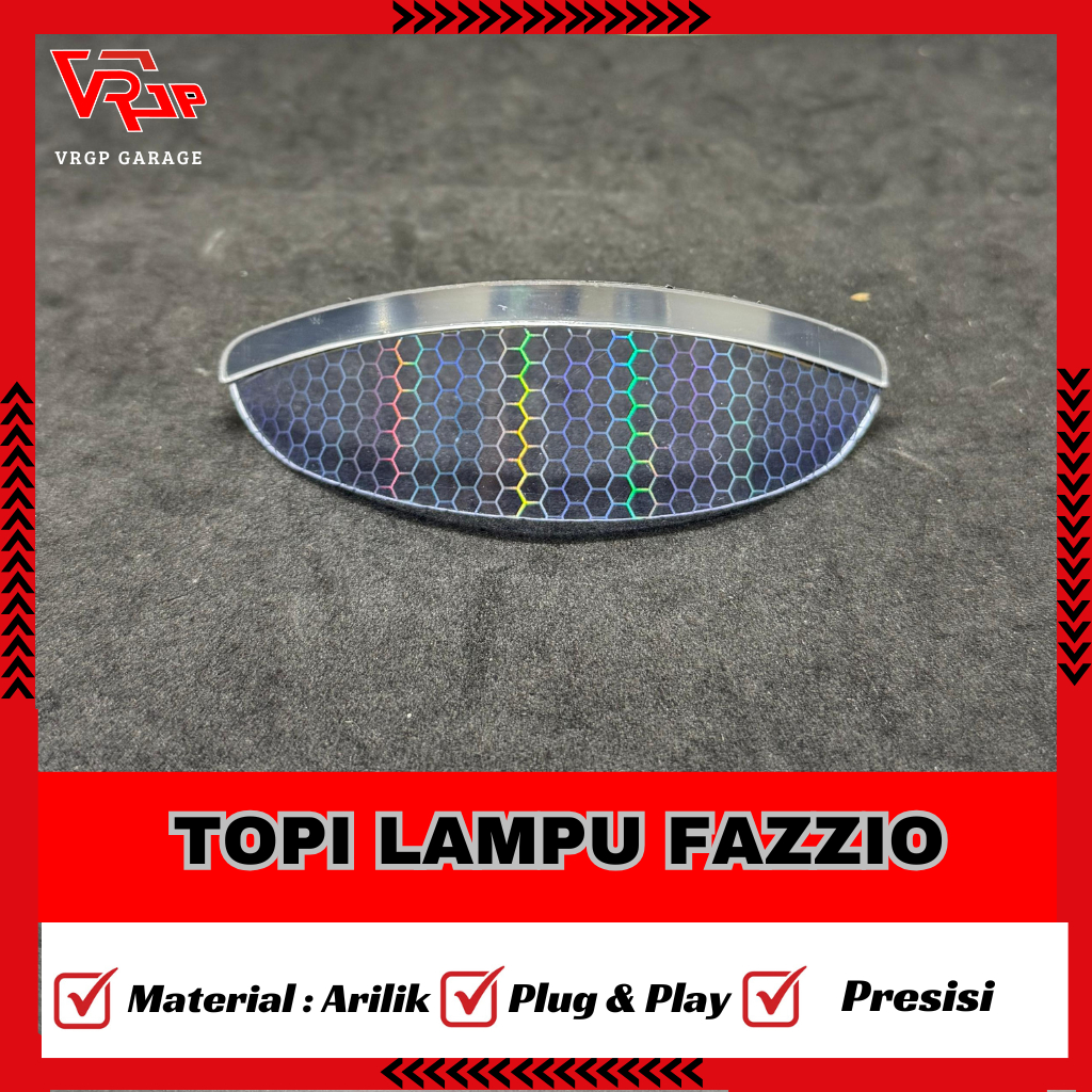 VRGP Garnis Pet Lampu Fazzio Honeycomb/Topi Lampu Fazzio PNP Akrilik 2mm/Aksesoris Fazzio