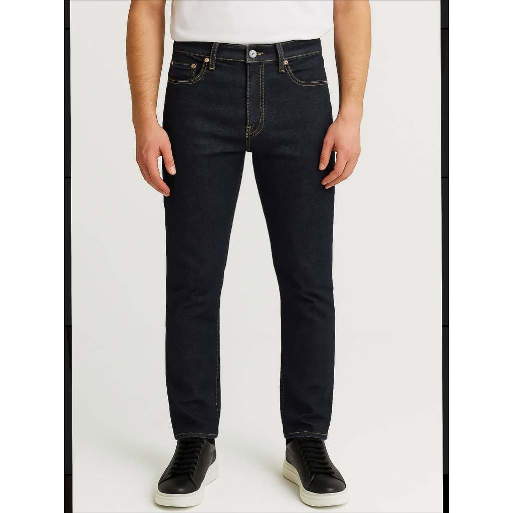 8 SECONDS DENIM SLIM FIT TAPERED DEEP INDIGO JEANS (31)