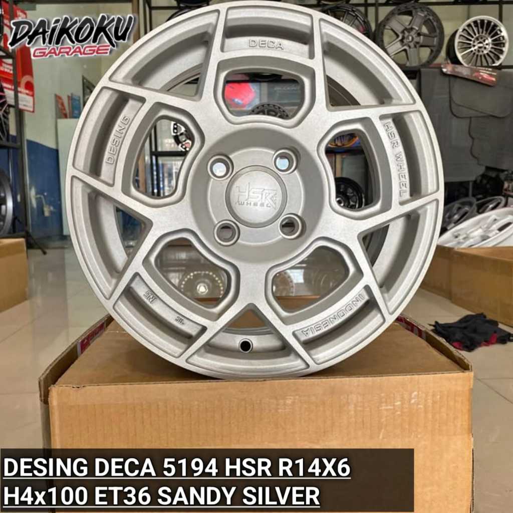 Velg | Pelang Ring 14 Mobil HSR Deca R14 Velg Mobil 4x100 Gratis Fitting Sampai Cocok