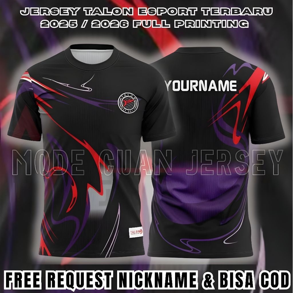 Jersey Kaos Talon Esport Terbaru 2025/26 Full Printing Free Request Nickname