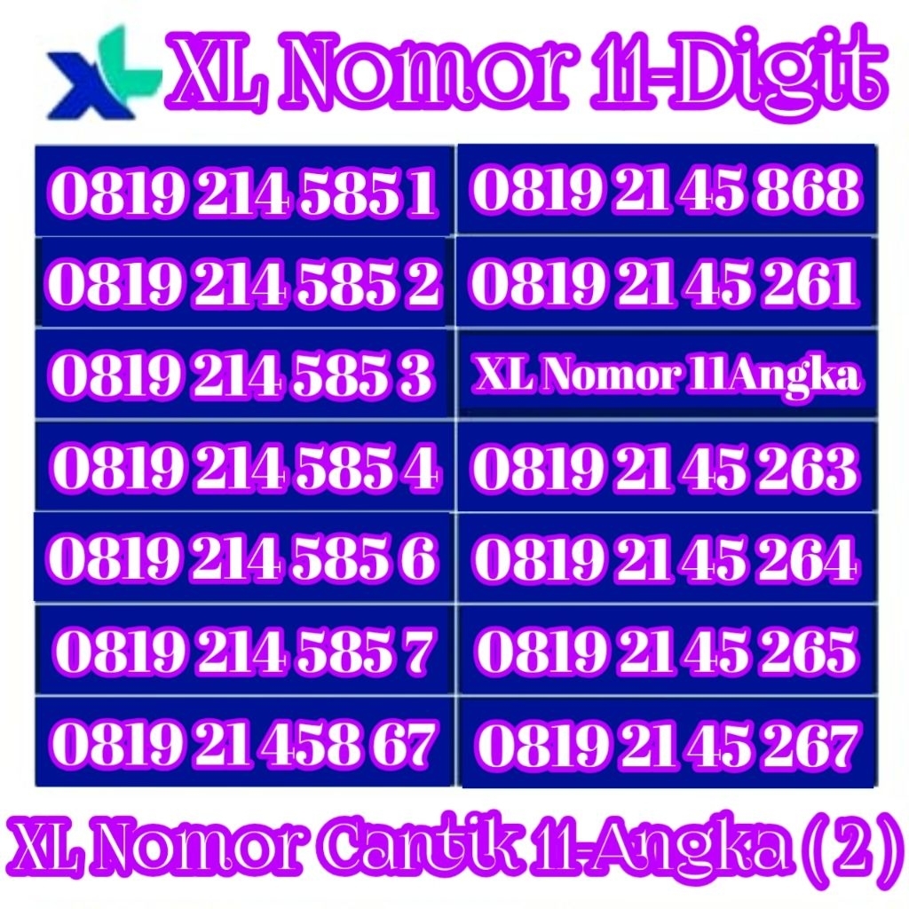 promo perdana XL nomor cantik 11digit(Cek Deskripsi)