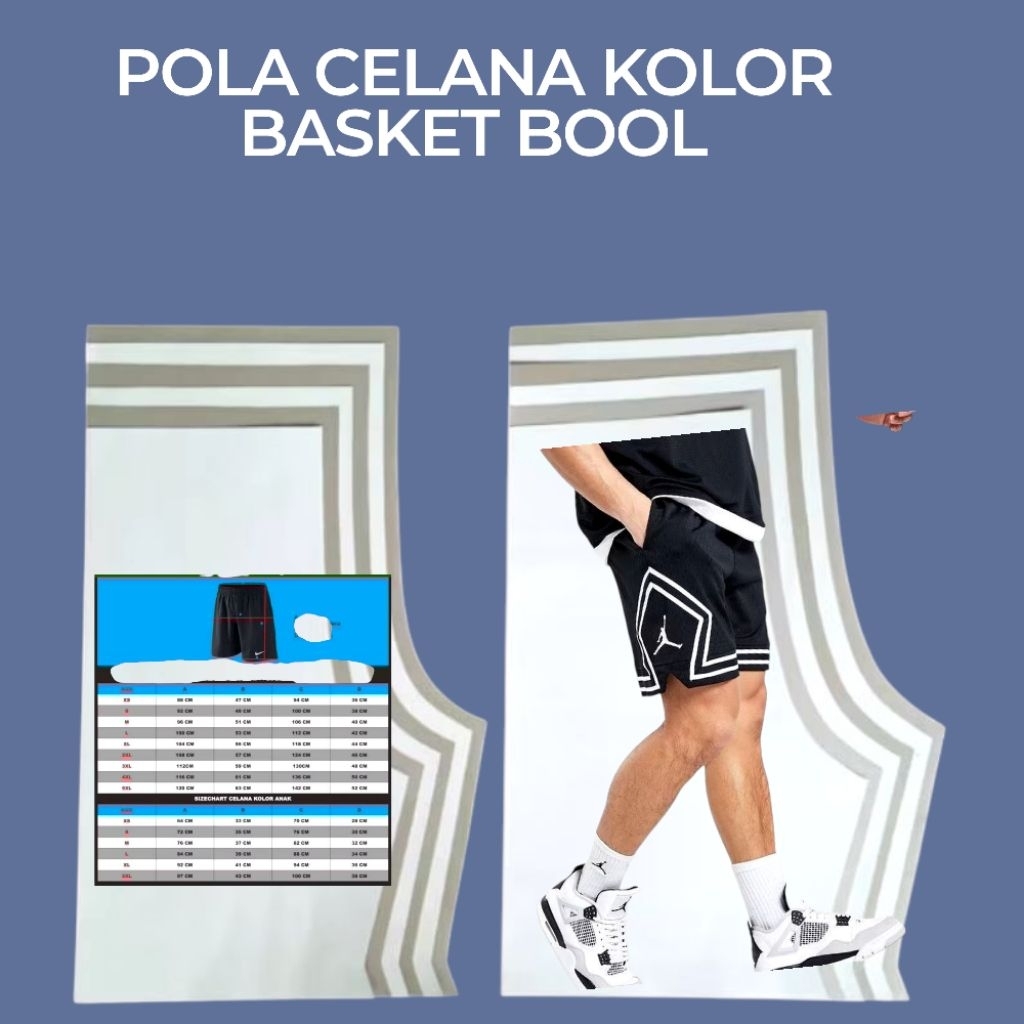 Pola Jiplak Celana Kolor Pendek Dewasa | Aneka Pola