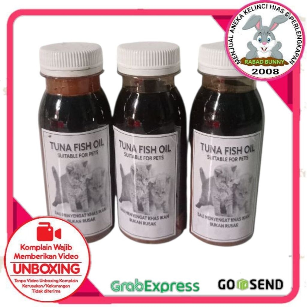 TUNA OIL 100 - Minyak Ikan Tuna untuk Kucing Minyak Ikan Cair Kucing Vitamin