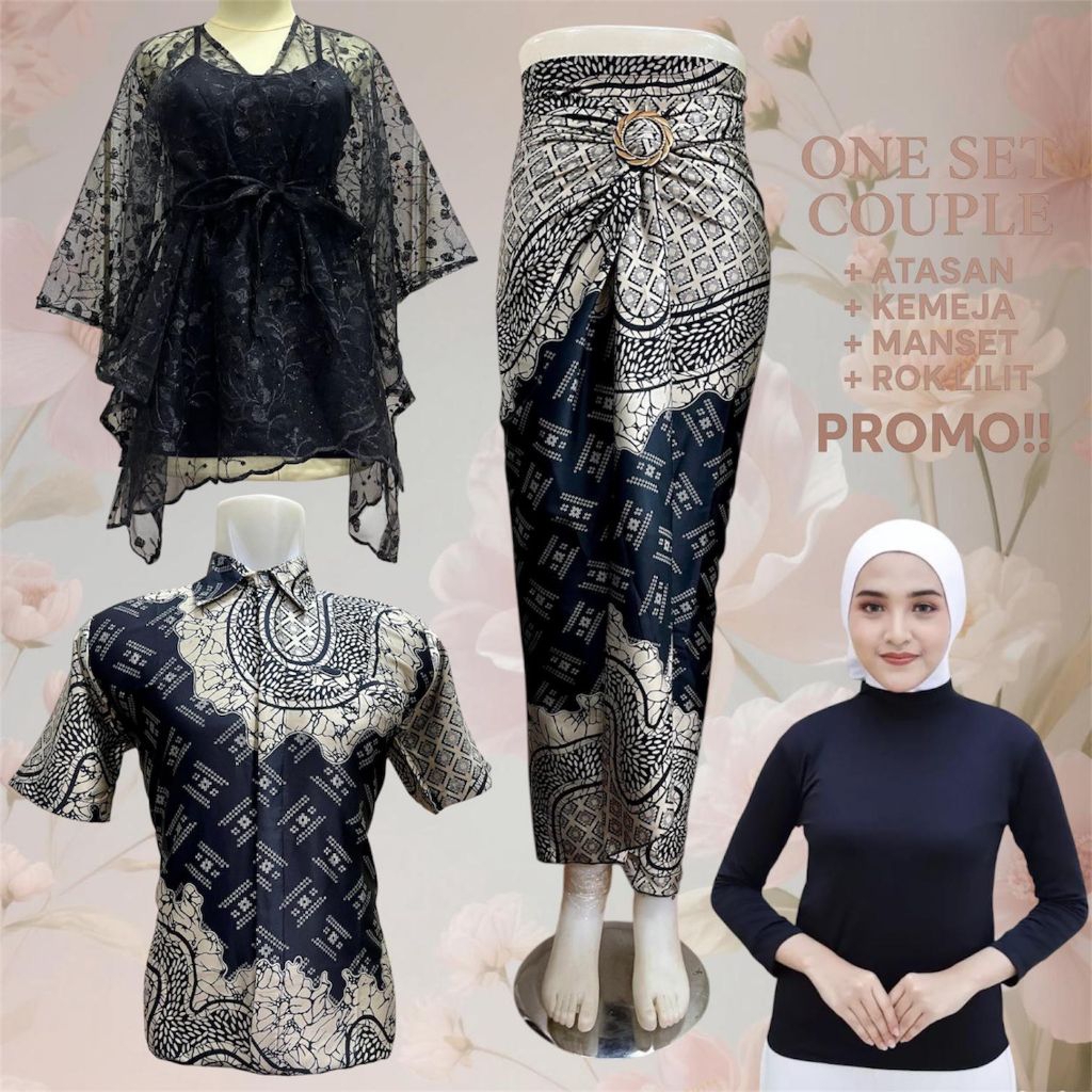 kebaya_exclusive1970 - Couple Batik & Outer Modern / Kebaya Tille - Kemeja Batik Outer Rok Lilit