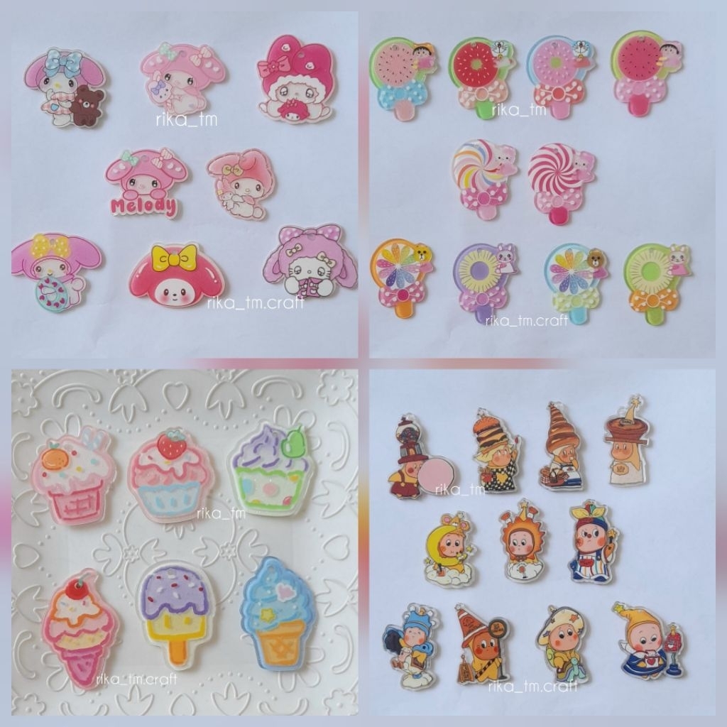 Charm Akrilik Lolipop/Ice Cream/My Melody