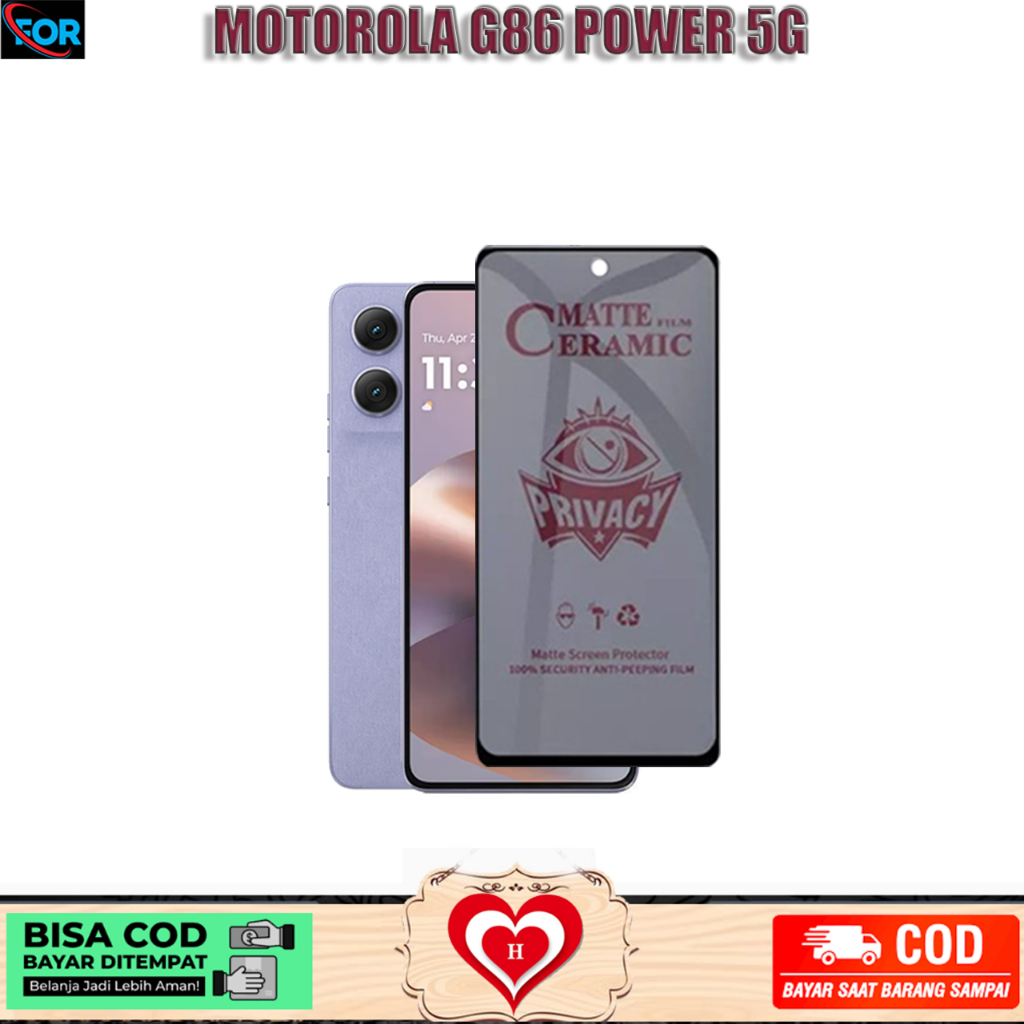 TEMPERED GLASS PRIVACY SPY MOTOROLA G86 POWER 5G SCREEN PROTECTOR TEMPERED GLASS
